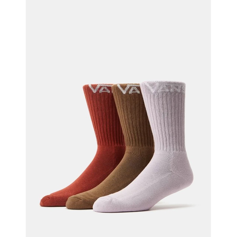 Vans Classic Crew Socks 3 Pack – Burnt Henna