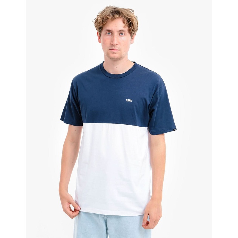 Vans Colorblock T-Shirt – White/Dress Blues