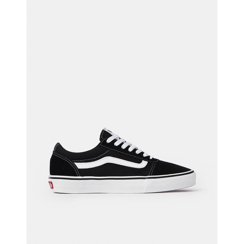 Vans Ward Skate Shoes – (Suede Canvas) Black/White