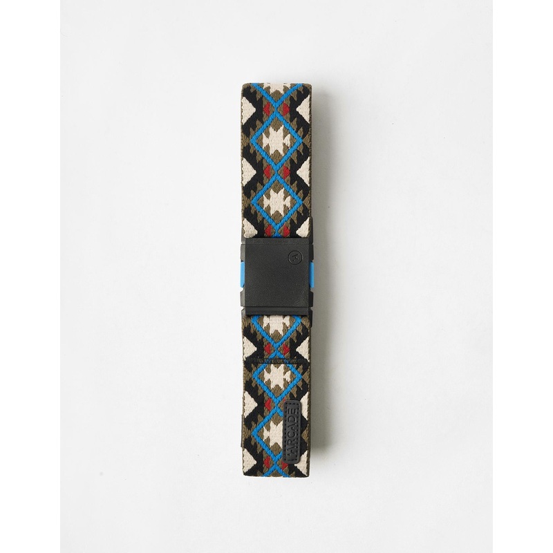 Arcade x Vernan Kee Twilight Artist Series Web Belt – Oat/Turquoise