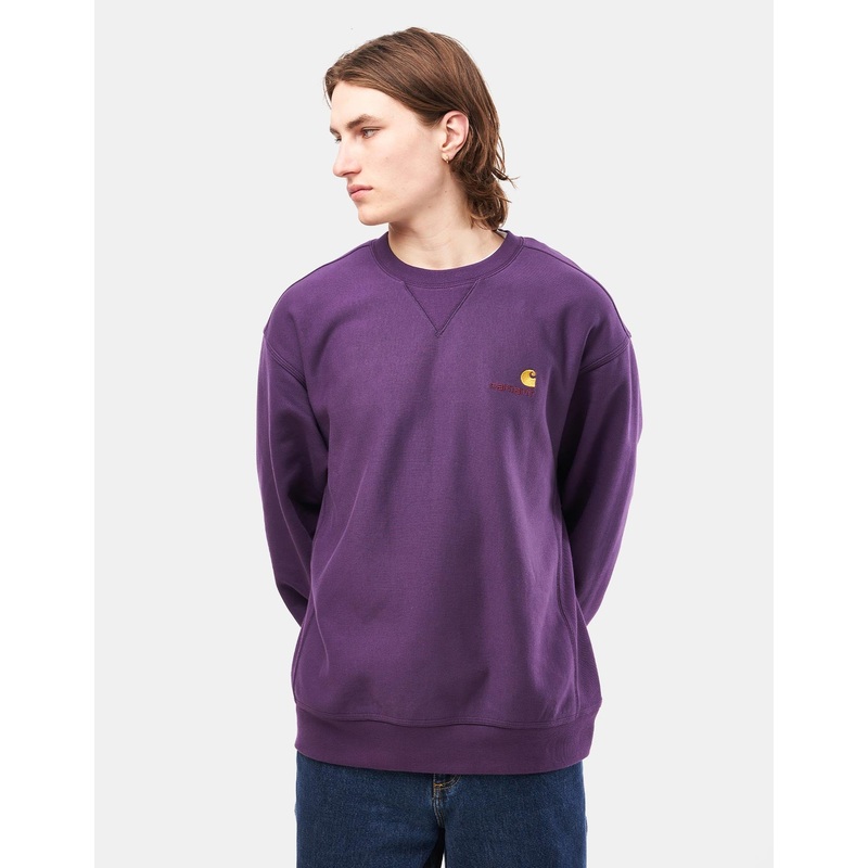 Carhartt WIP American Script Sweat – Huckleberry