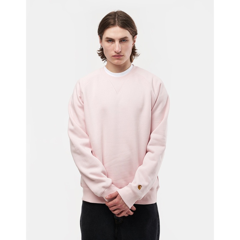 Carhartt WIP Chase Sweat – Air Pink/Gold