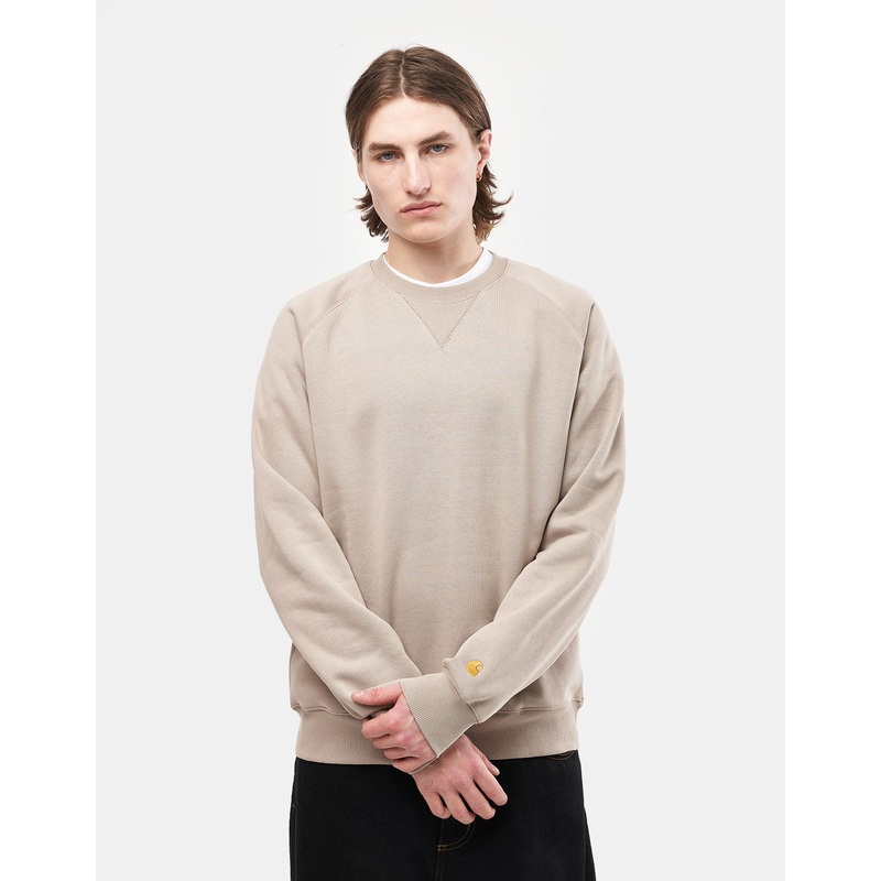 Carhartt WIP Chase Sweat – Dusky Beige/Gold