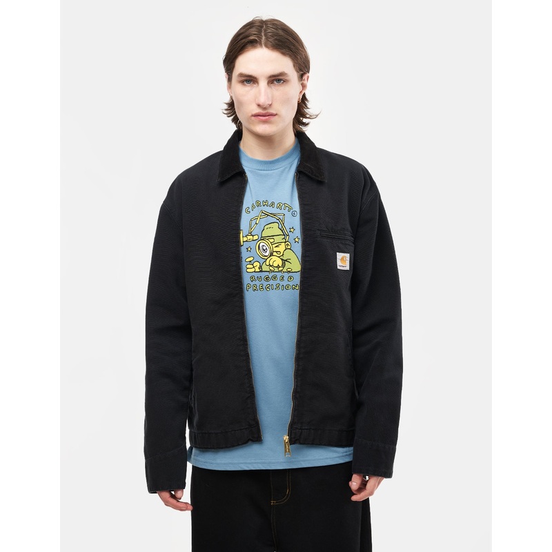 Carhartt WIP Detroit Jacket – Black/Black (Stone Canvas)