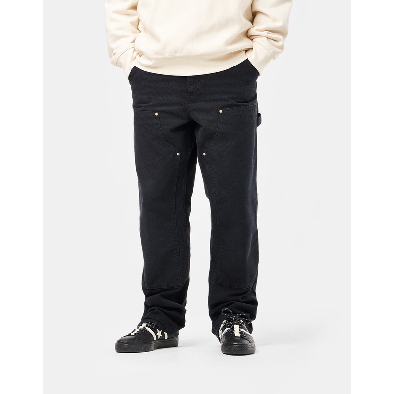 Carhartt WIP Double Knee Pant – Black (Stone Canvas)