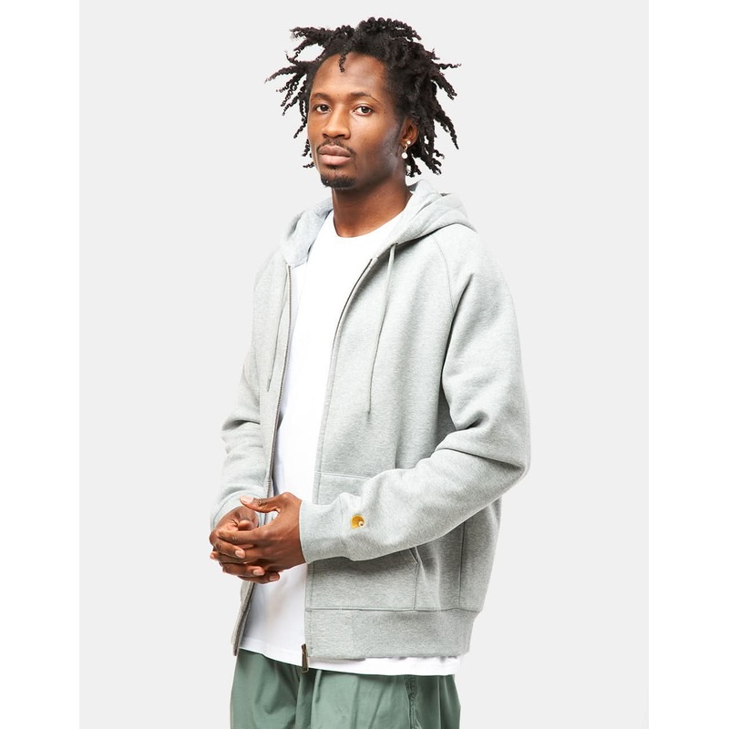 Carhartt WIP Hooded Chase Jacket – Grey Heather/Gold