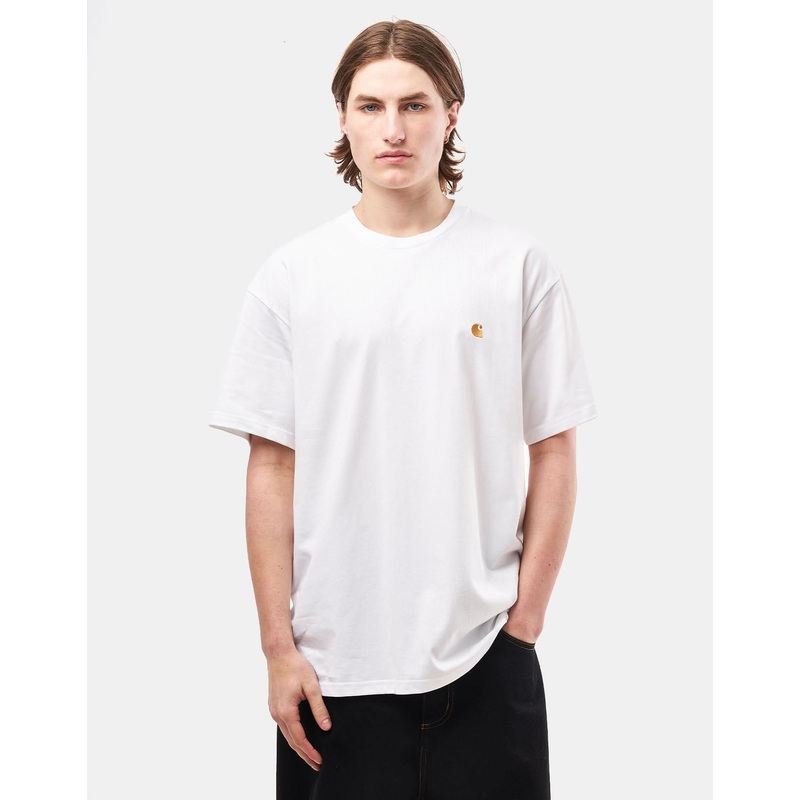 Carhartt WIP S/S Chase T-Shirt – White/Gold