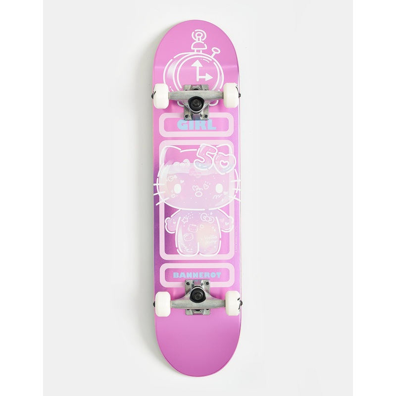 Girl x Sanrio Bannerot Hello Kitty 50th Anniversary G001 Complete Skateboard Deck – 7.5″