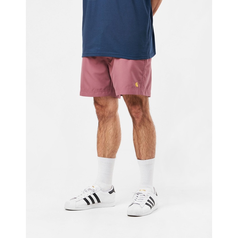 Carhartt WIP Chase Swim Trunks – Dusky Pink/Gold