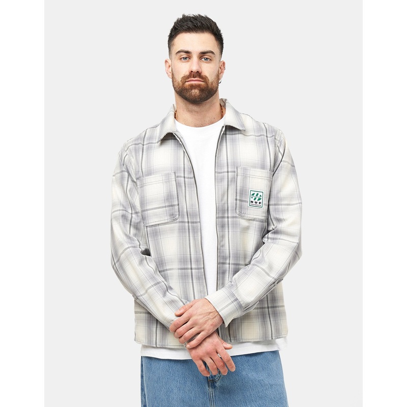 HUF Fillmore Plaid Shacket – Grey