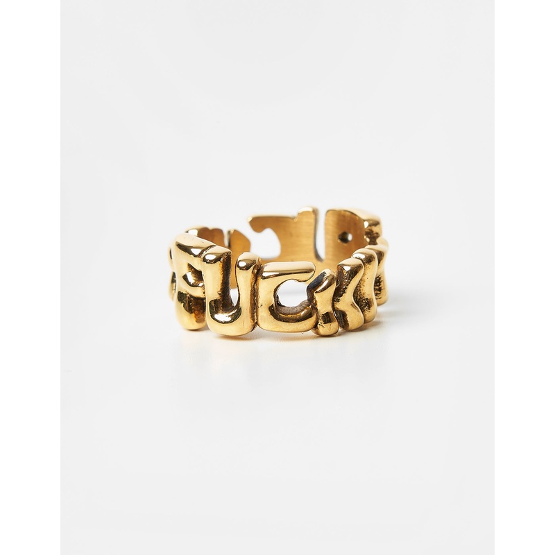 HUF Fuck It Warped Ring – Gold