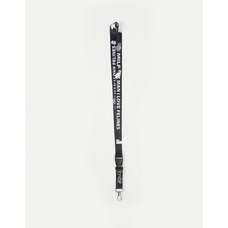 RIPNDIP Man I Love Felines Lanyard  – Black