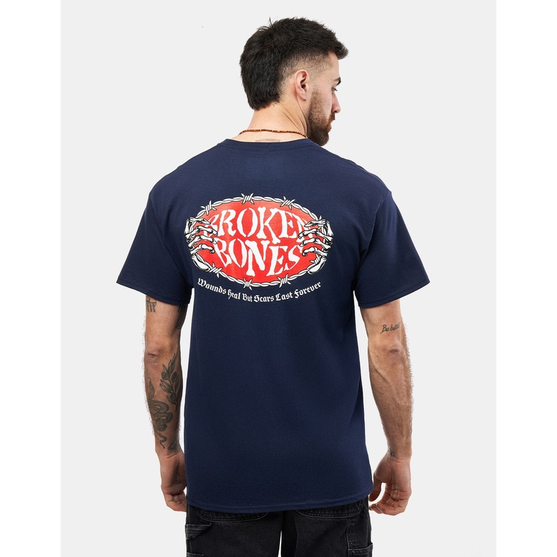 Route One Broken Bones T-Shirt – Navy