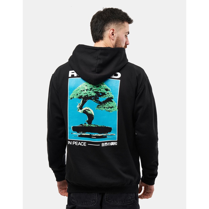 Route One Rooted Pullover Hoodie – Deep Black