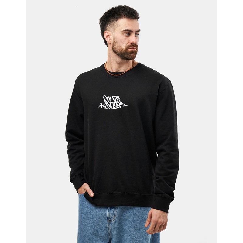 Route One Tagged Sweatshirt – Deep Black