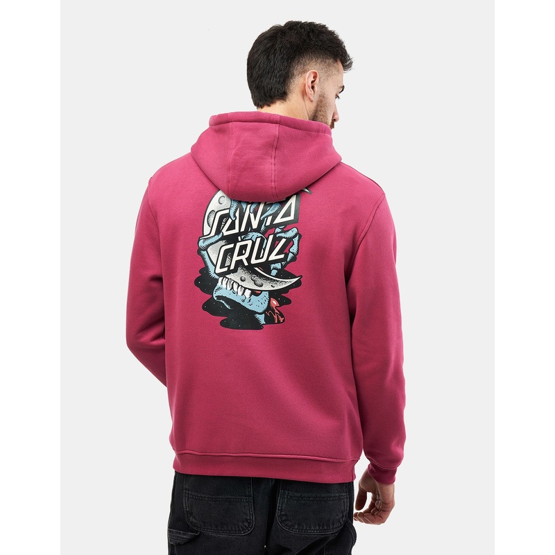 Santa Cruz Crescent Bone Hand Pullover Hoodie – Burgundy