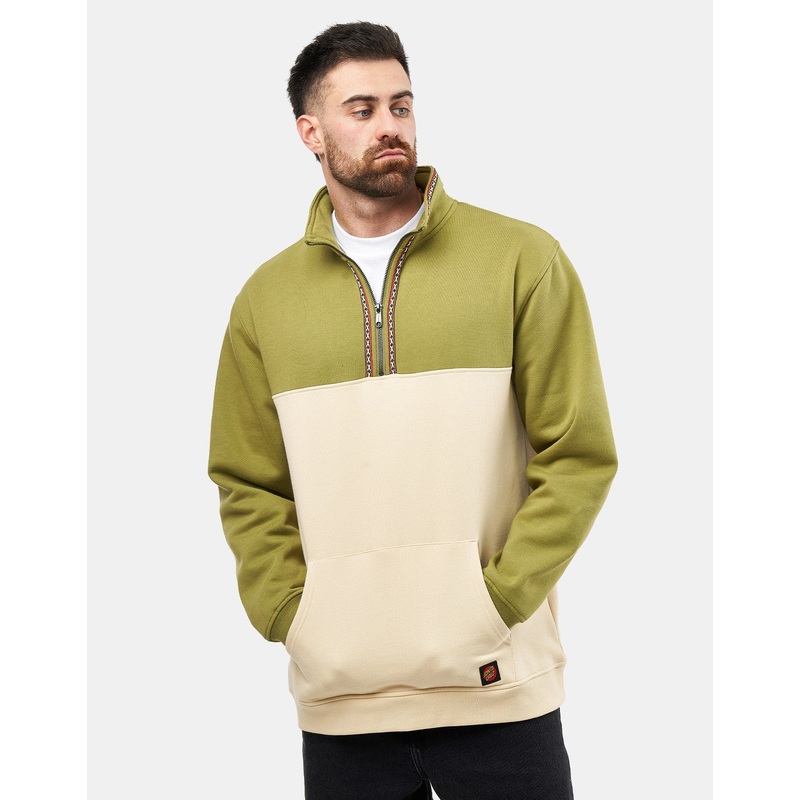 Santa Cruz Quarter Zip Camper Crew – Iguana/Blond Wood