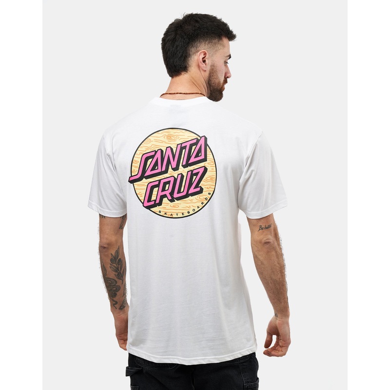 Santa Cruz Wagon Dot Chest T-Shirt – White