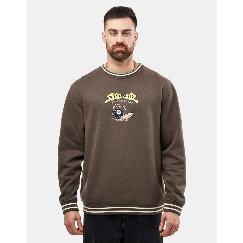 Santa Cruz Winkowski Surf Front Crew – Washed Black