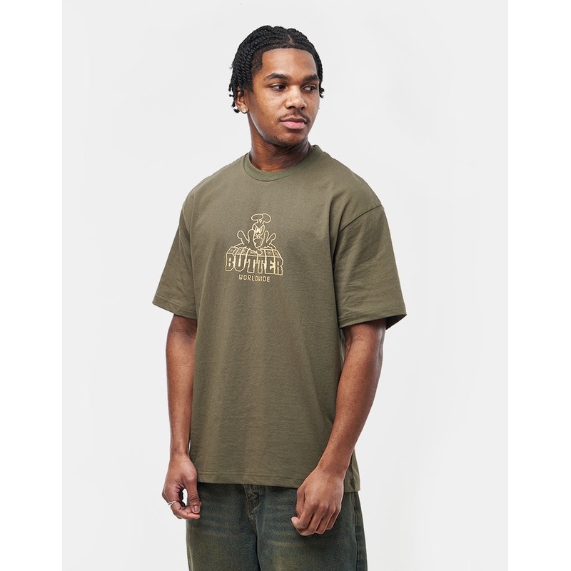 Butter Goods Alien T-Shirt – Army