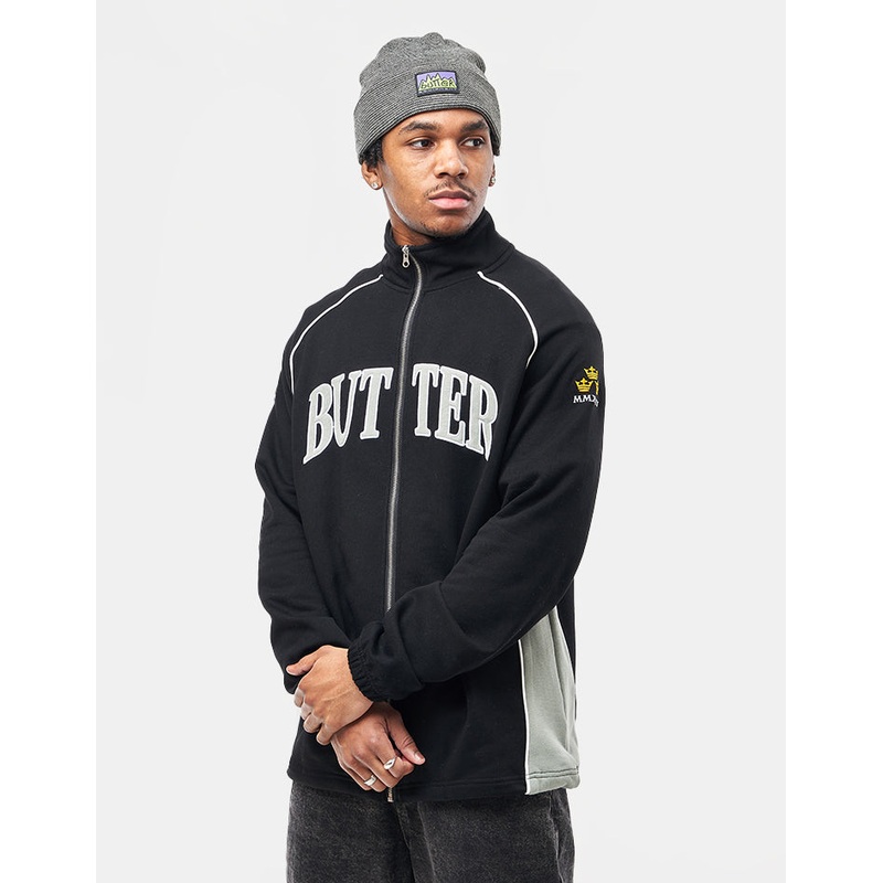 Butter Goods Crown Applique Zip-Thru Jacket – Black