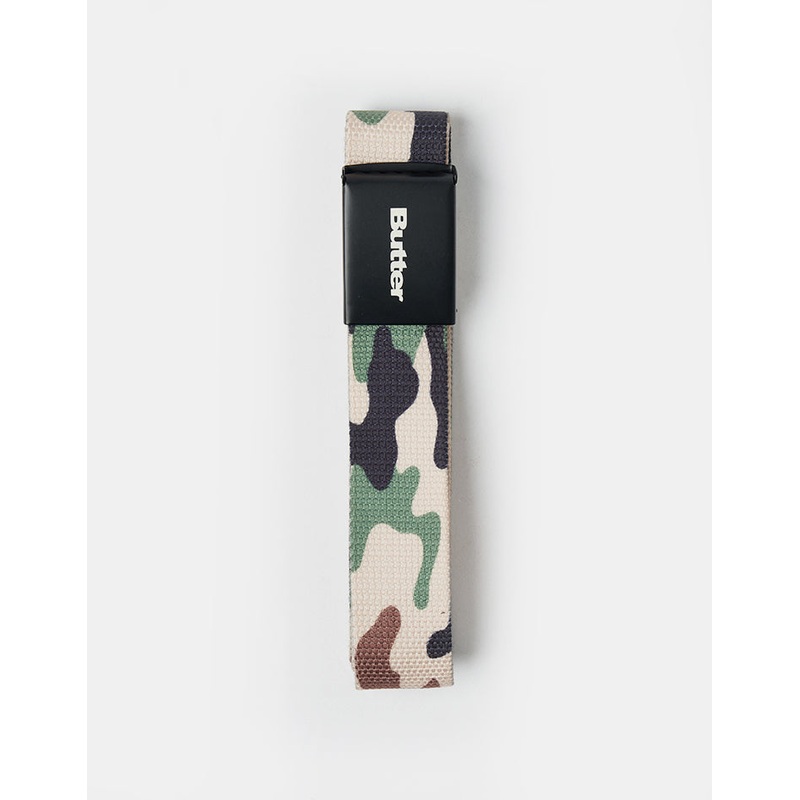 Butter Goods Logo Woven Web Belt – Desert Camo