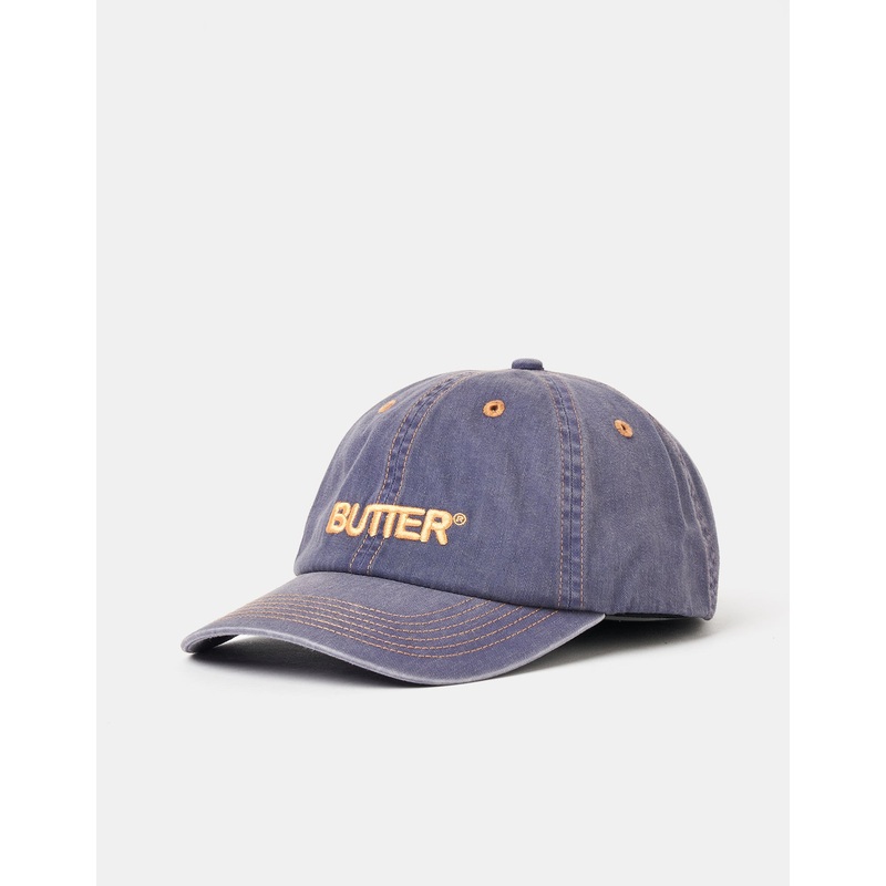 Butter Goods Rounded Logo 6 Panel Cap – Purple