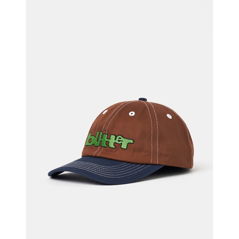 Butter Goods Warped 6 Panel Cap – Brown/Navy