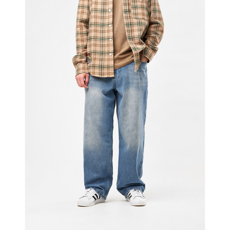 Butter Goods Warped Denim Jeans – Washed Mid Blue