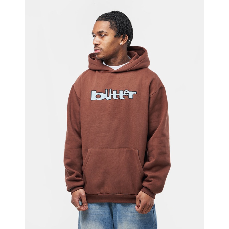 Butter Goods Warped Pullover Hoodie – Chocolate