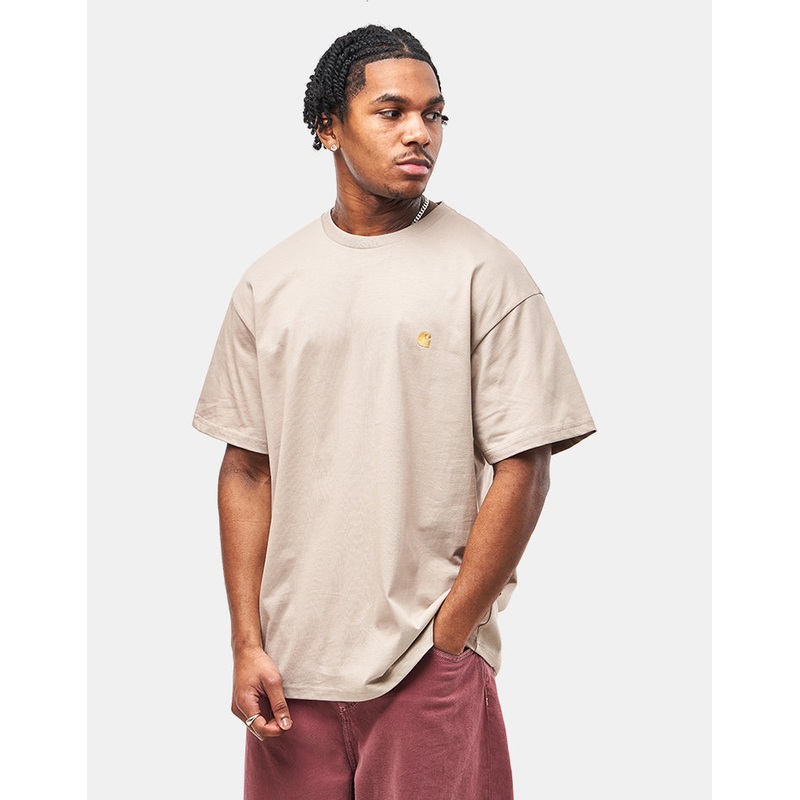 Carhartt WIP S/S Chase T-Shirt – Dusky Beige/Gold