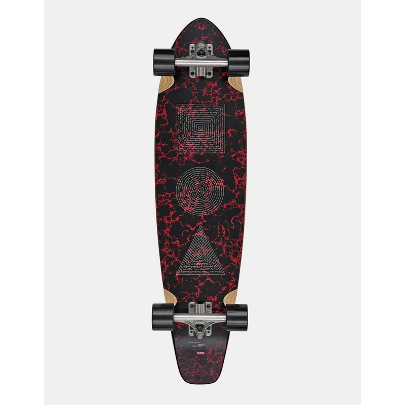 Globe The All-Time Marble Stack Kicktail Longboard – 35.875″