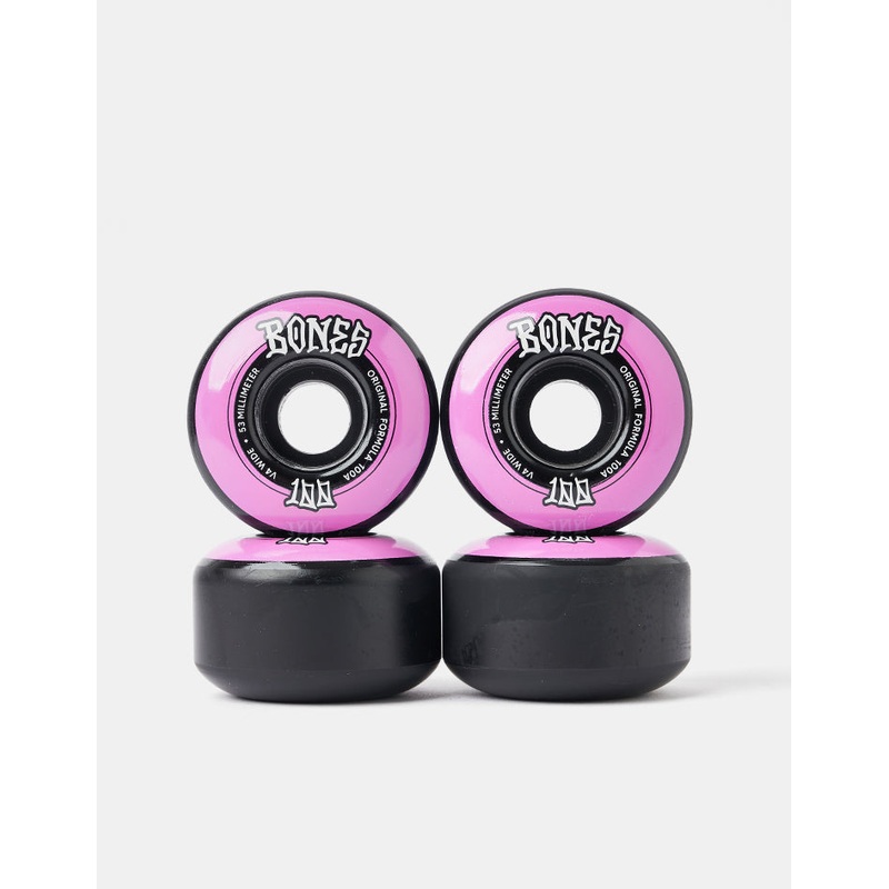Bones OG Formula V4 Wide 100a BK Skateboard Wheels – 53mm