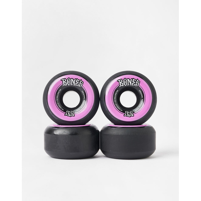 Bones OG Formula V5 Sidecut 100a BK Skateboard Wheels – 53mm