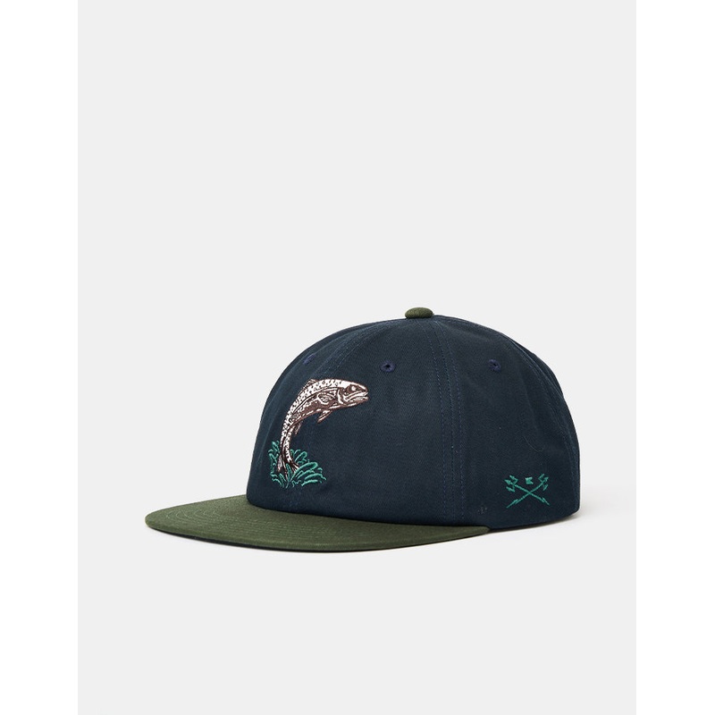 Dark Seas Jumper Snapback Cap – Navy/Green