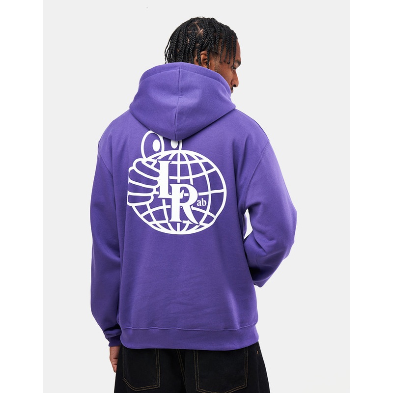 Last Resort Atlas Monogram Pullover Hoodie – Heliotrope/White