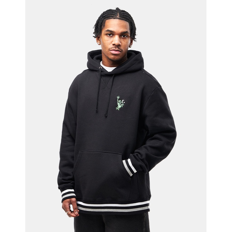 Route One Organic Frog Pullover Hoodie – Black