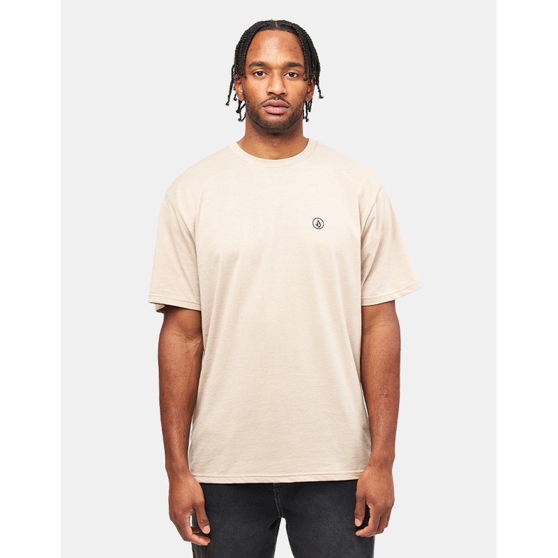 Volcom Circle Blanks Heathered T-Shirt – Light Khaki