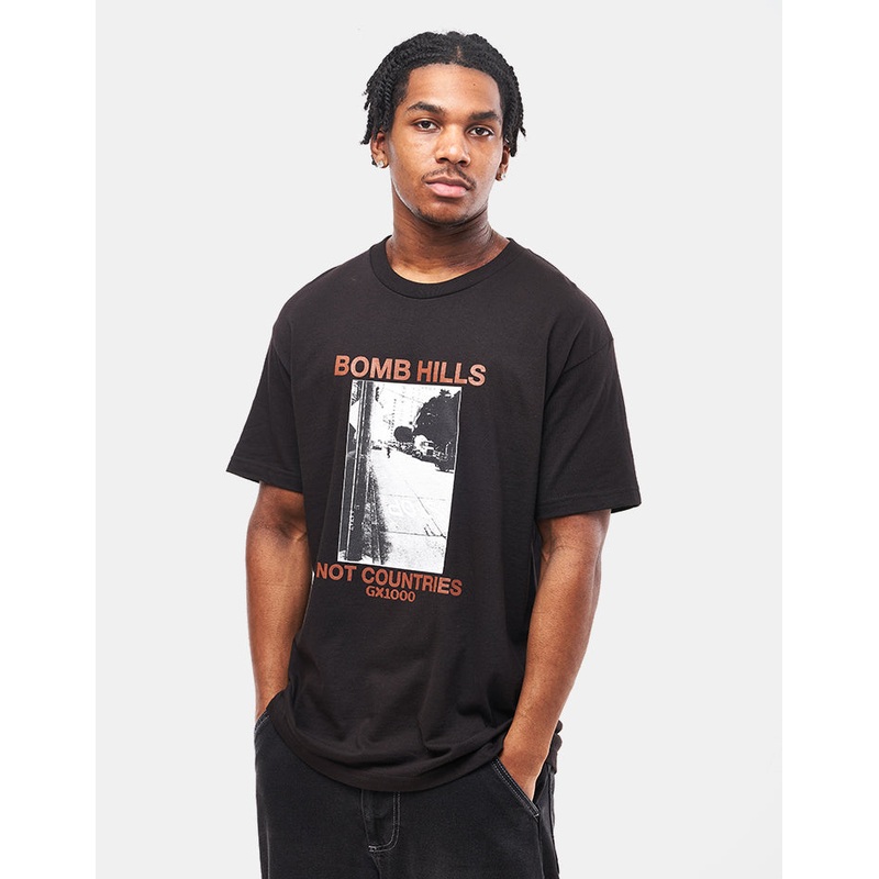 GX1000 Bomb Hills Not Countries T-Shirt – Black/Brown