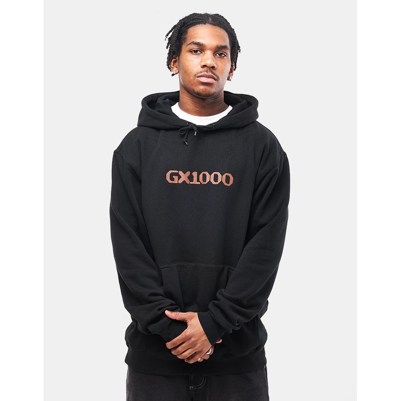 GX1000 OG Logo Pullover Hoodie – Black/Brown