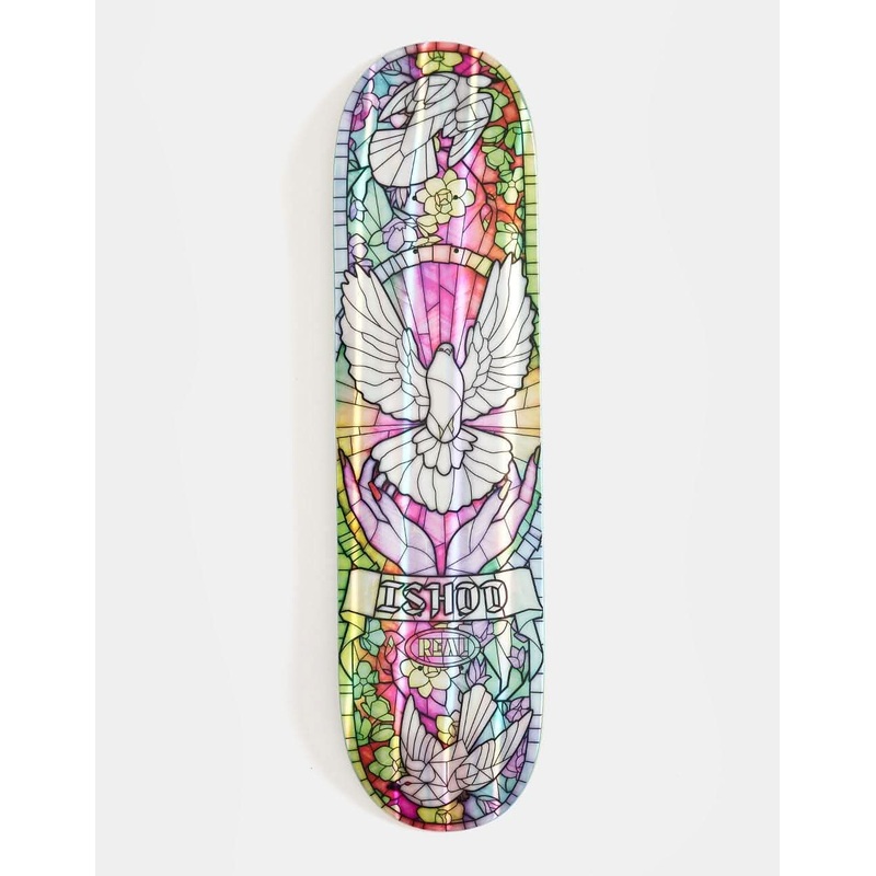 Real Ishod Holographic Cathedral ‘TWIN TAIL’ Skateboard Deck – 8.5″