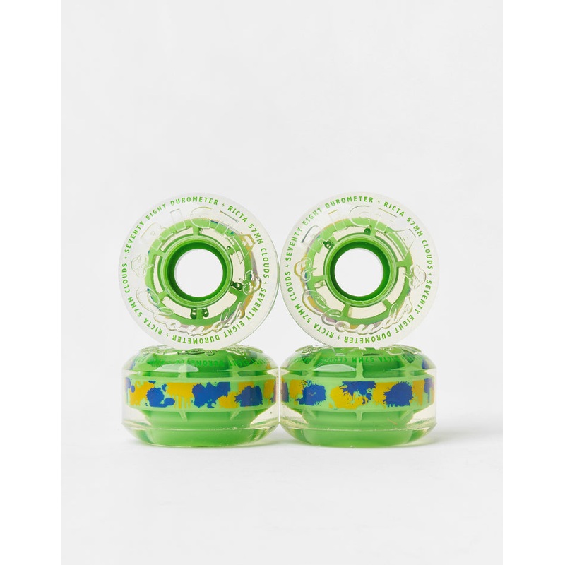 Ricta Clear Splatter Clouds 78a Skateboard Wheels – 57mm