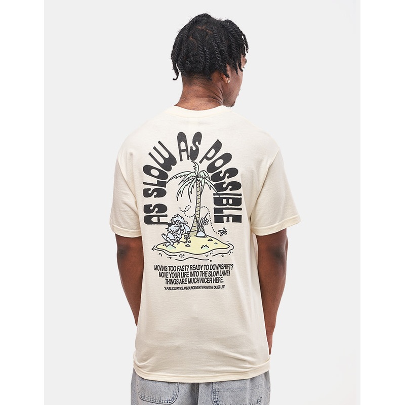 The Quiet Life As Slow As Possible T-Shirt – Cream