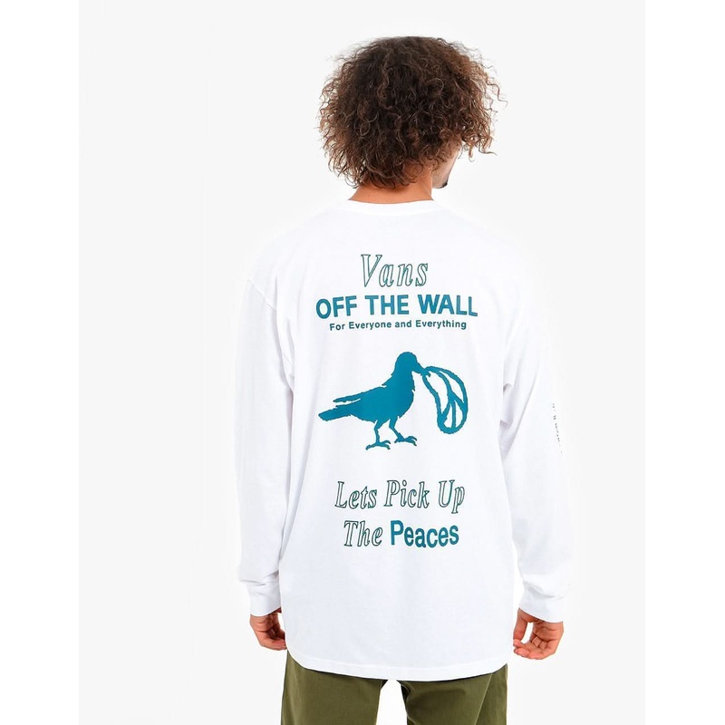 Vans Pick Up The Pieces L/S T-Shirt – White