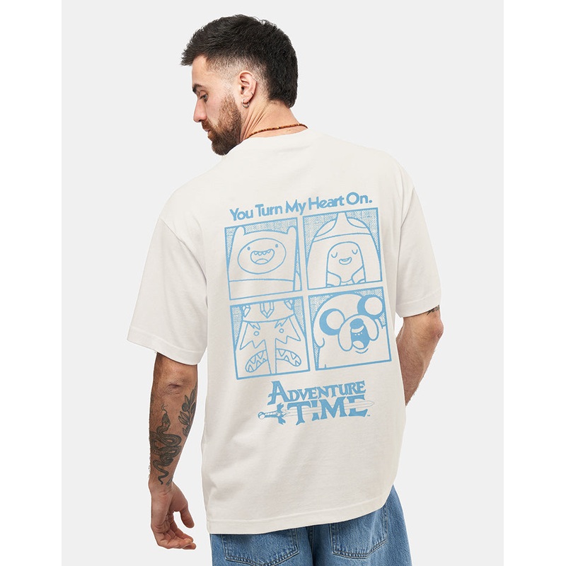 Welcome x Adventure Time Heart on T-Shirt – White