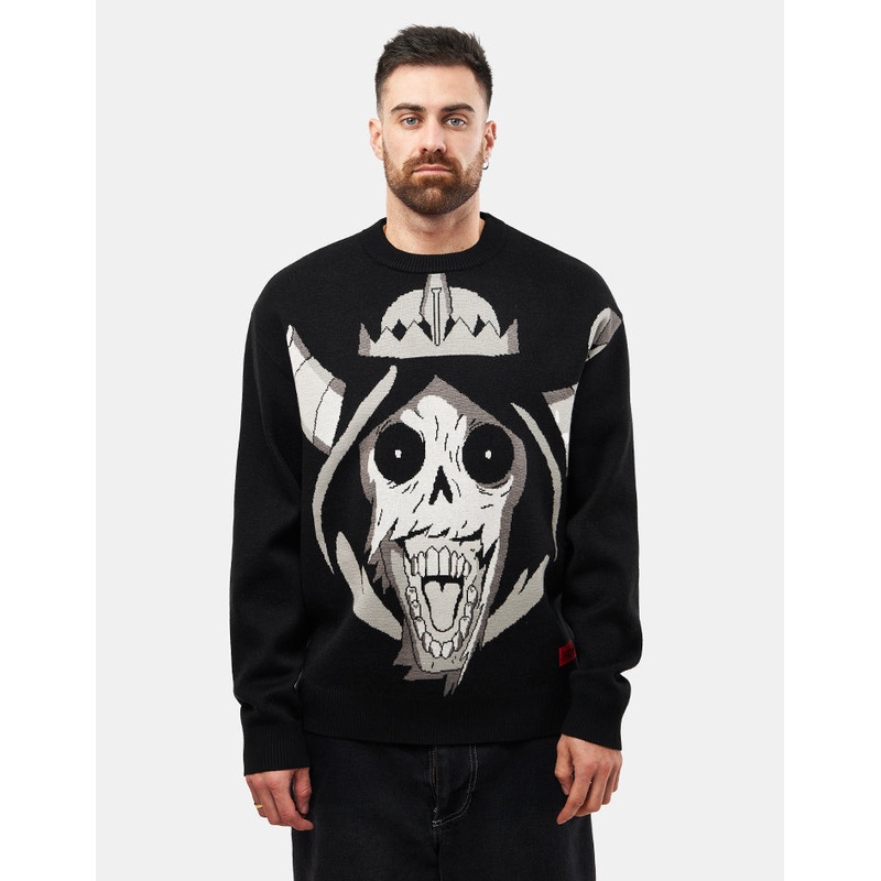Welcome x Adventure Time The Lich Graphic Knit Sweater – Black