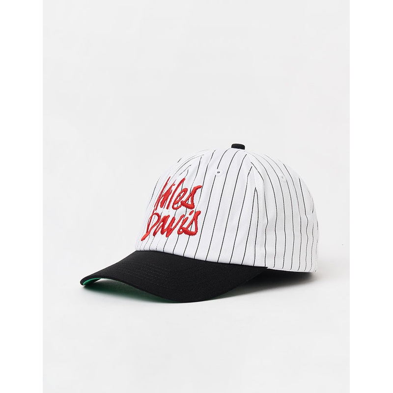 Butter Goods x Miles Davis Thanks 6 Panel Cap – White/Black