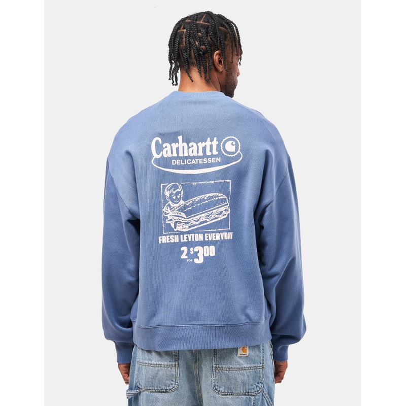 Carhartt WIP Catalogue Sweat – Blue Iris/Air Pink