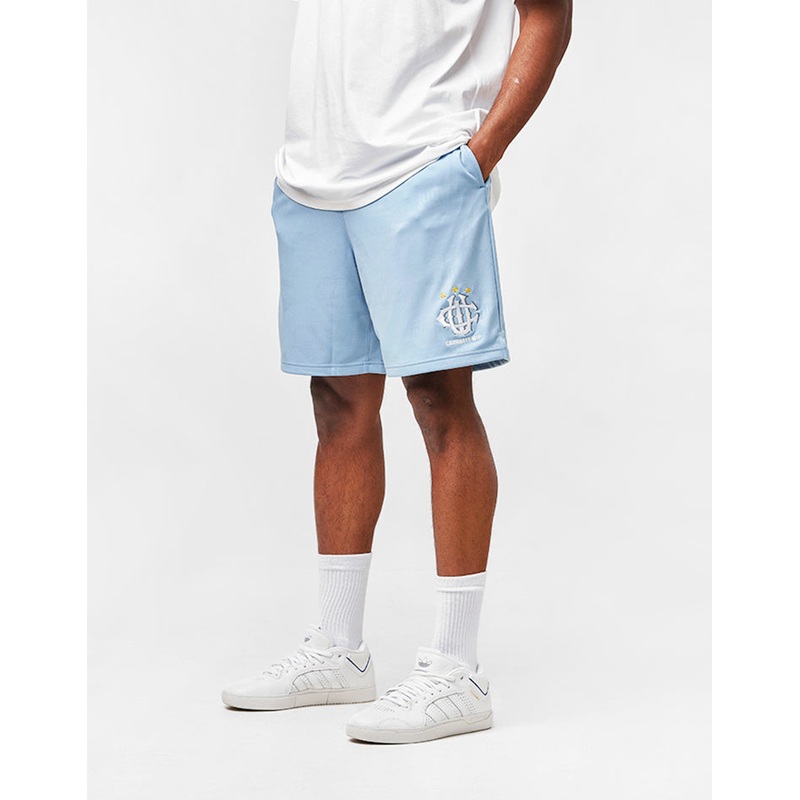 Carhartt WIP Hartt Football Shorts – Heart Train Jacquard/Bluebird