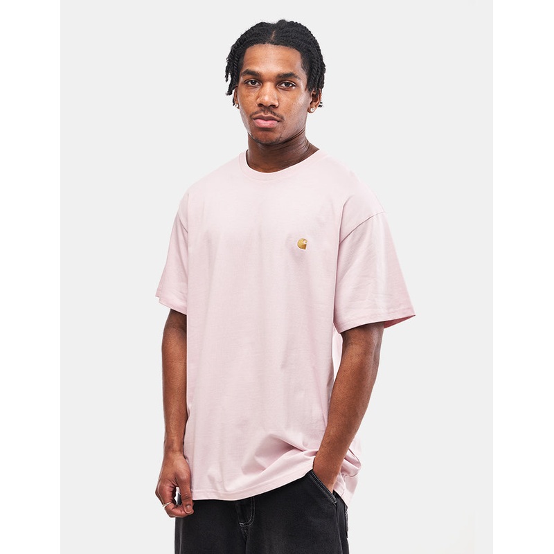 Carhartt WIP S/S Chase T-Shirt – Air Pink/Gold
